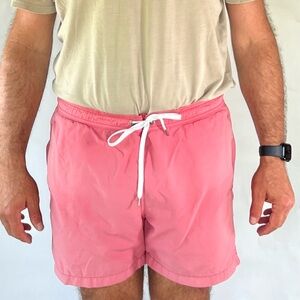 Pink Swim Shorts with Drawstring